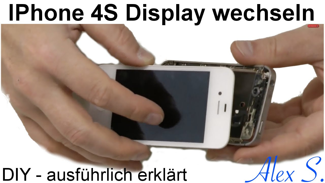 Update IPhone 4S Display. Touchscreen, wechseln, austauschen, reparieren in Deutsch