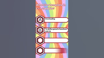 What is a template in C++ used for #technology #quiz