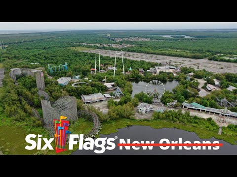 Six Flags New Orleans Creepy Drone Video Tour