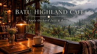 Batu Highland Apple Orchard & Mountain Cafe ☕🍎 Smooth Bossa Nova & Jazz | Cozy Rain & Coffee Music