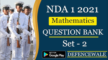 NDA 1 2021 MATHEMATIC QUESTIONS PRACTICE PART - 2 || NDA 2021 MATH FULL CRASH COURSE