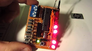 Pic Trainer Homemade Board P16F876A @ 4MHz (Test Video)