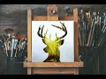 Deer Silhouette/ Painting Forest