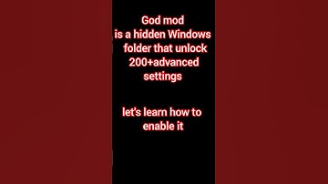 Unlock Hidden GOD MODE in Windows 🔥 Secret Laptop Trick You Must Try!