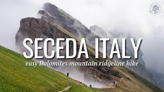 Exploring Seceda Italy by Cable Car | Epic Mountain Ridgeline Hike in the Italian Dolomites