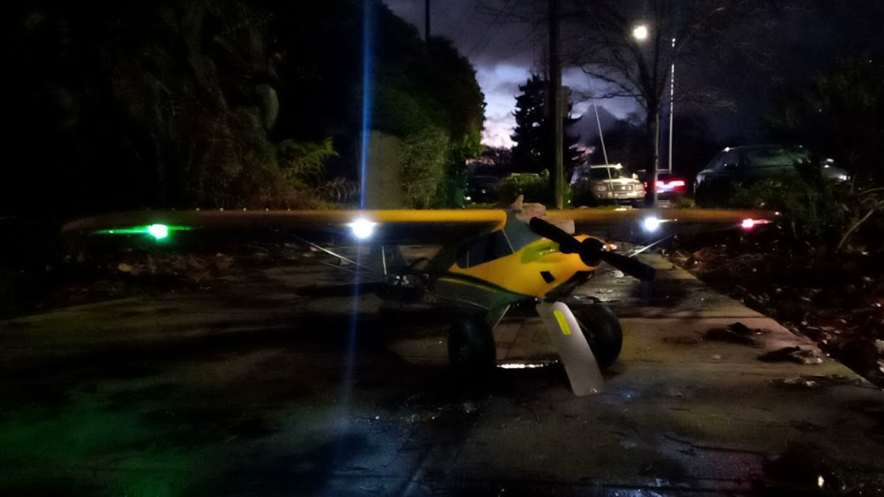 RC Airplane Carbon Cub S2 14 Nav/Beacon LIGHTS KIT Installed! YouTube