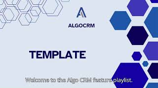 How to Configure Templates in ALGO-CRM (English)