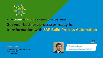 Get your business processes ready for transformation with SAP Build Process Automation