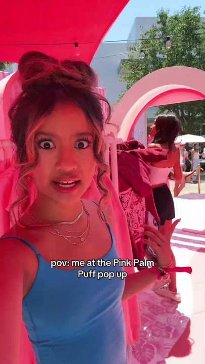 THE @pinkpalmpuff POP UP IS INCREDIBLE!! 🌴🩷 @bellascloset0   #pinkpalmpuff #ppp