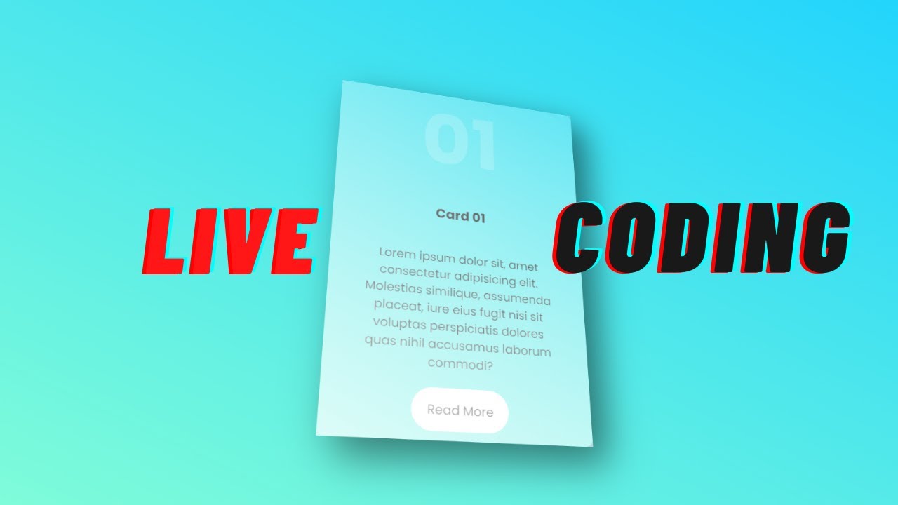 🔴 Live | Glassmorphism - Tutorial | Web Development | Yashvanth Sankar |