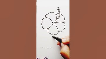 Easy flower drawing #trending #art #love #fun #youtube