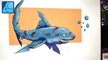 Drawing a Zombie Shark in Affinity Designer
