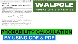 CDF Problem 3.14 | Probability & Statistics for Engineers & Scientists by Walpole | Solution Chap 3