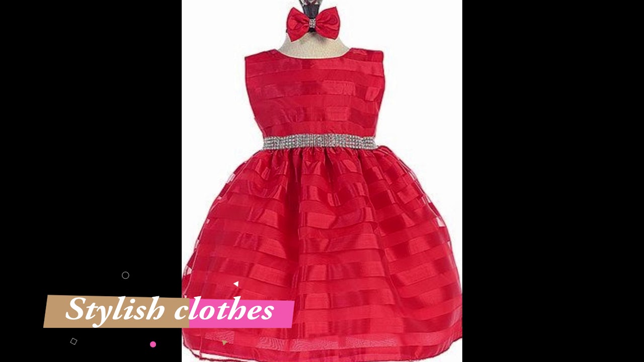 Beautiful girls red dress - Red frock for baby - 2018 - YouTube