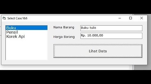 struktur kontrol select case vb