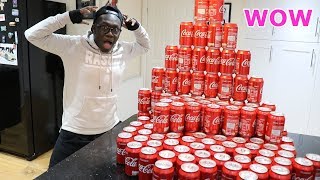 Drinking 100 Coca Cola Cans