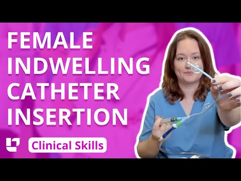 Indwelling Urinary Catheter Insertion on Female - Clinical Nursing Skills | @LevelUpRN