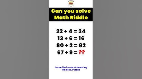 Math | Math Riddle | Math Quiz | IQ #shorts #maths #mathriddles #quiz #yt #paheli #mathquiz #games