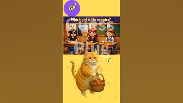 Guess which girl is vampire 🦇?#quiz #riddles #logicpuzzles #brainteasers #ytshorts #trending