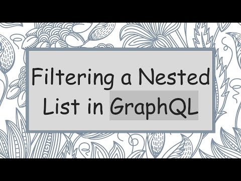 Filtering a Nested List in GraphQL