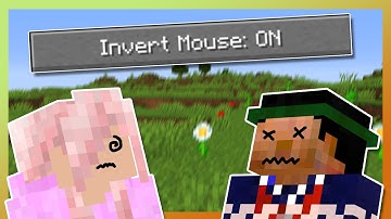 Minecraft, but Invert Mouse is On (why did I do this to myself?)