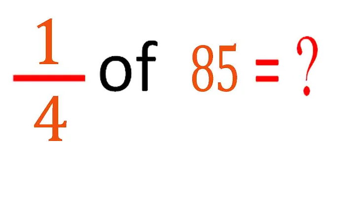 MULTIPLY fraction with integer     one fourth(1/4)      of    85  (1/4      of    85)