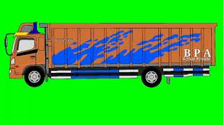 Green screen - hino 500 truck engkel