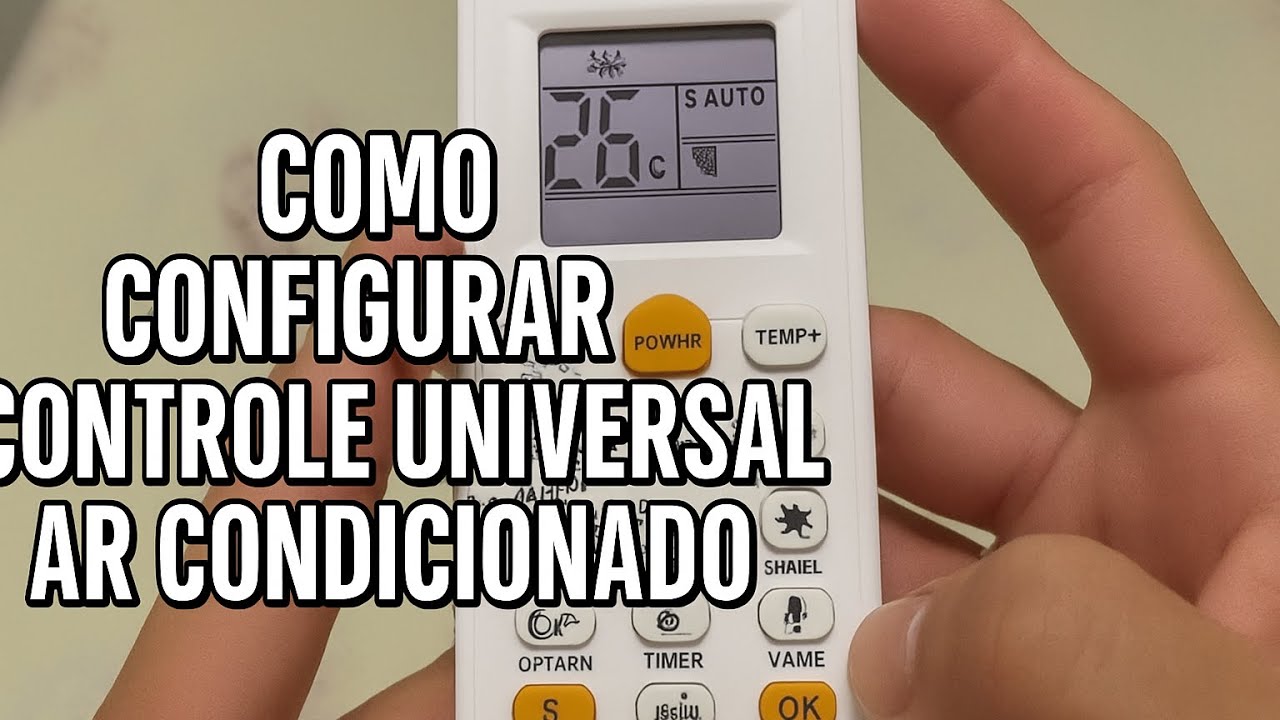 Como configurar controle remoto universal no ar condicionado (FUNCIONA ...