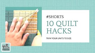 10 Hacks for Better Quilting Part 10! Trim your blocks to size ... #SHORTS
