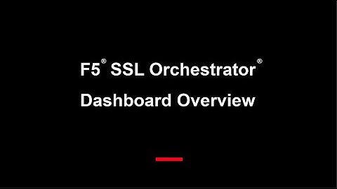 F5 SSL Orchestrator | Dashboard Overview