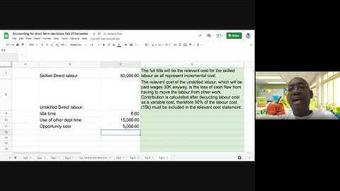 Relevant costing and accepting or rejecting orders