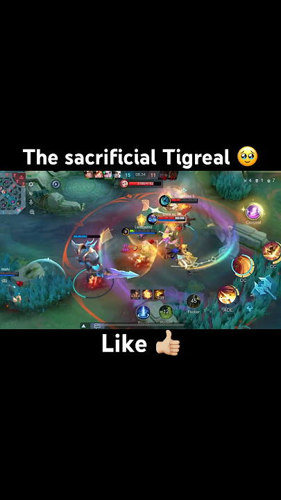 When Tigreal sacrifice with 1Hp #mobilelegends #mlbbtigreal #mlbb #mlbbtankuser