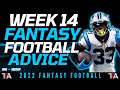 Fantasy Football Week 14 Start Em Sit Em LIVE | Fantasy Football Advice 2022