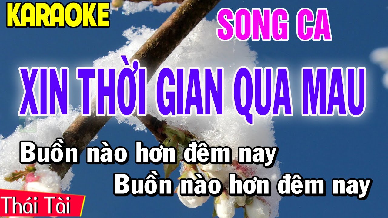 Xin Thời Gian Qua Mau Karaoke Song Ca | Thái Tài