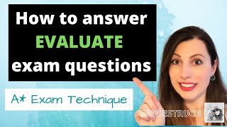 How to answer EVALUATE exam questions. Evaluate the method, data and conclusion in A-level BIOLOGY.