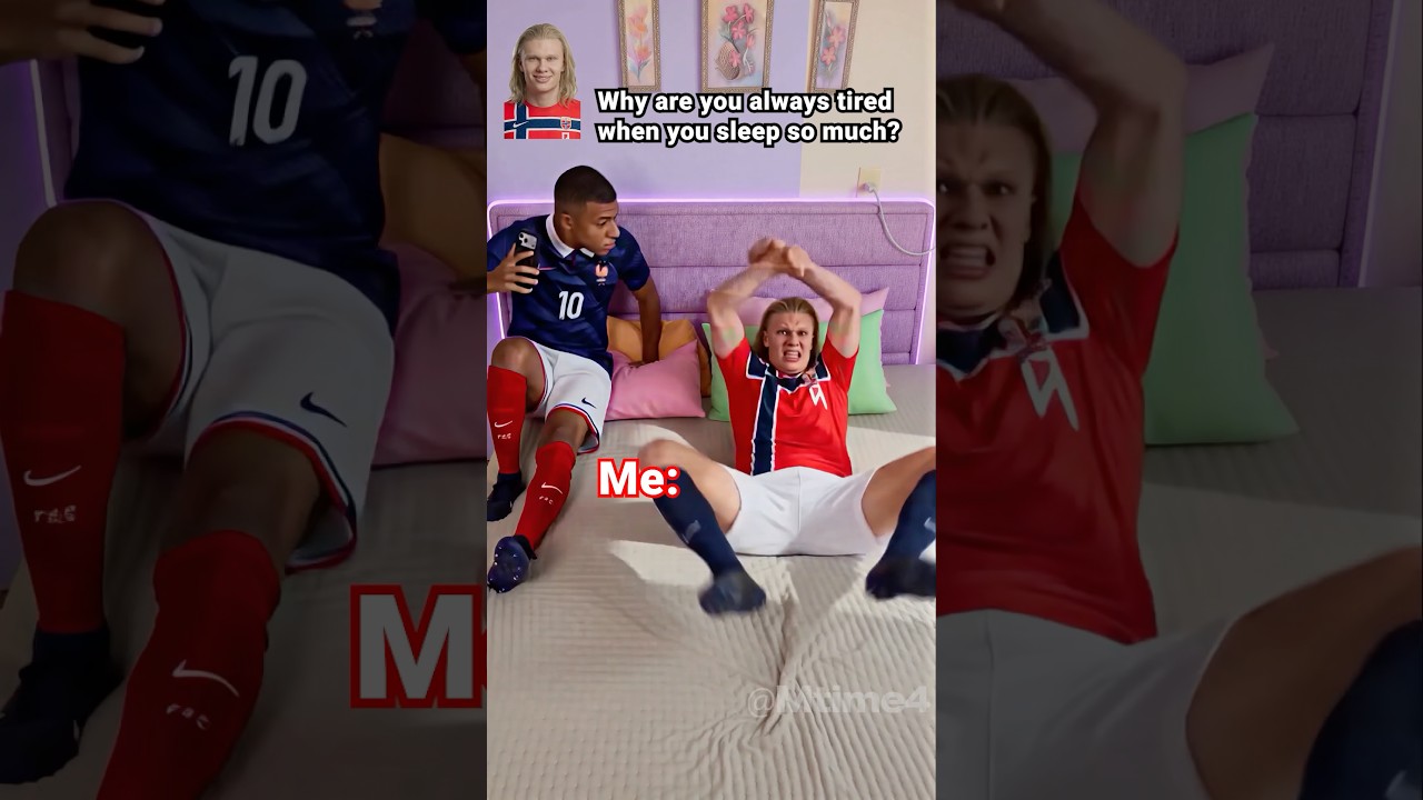 Mbappé Witnessed Haaland’s Sleep Chaos 😳🛏️ #football #haaland #parody