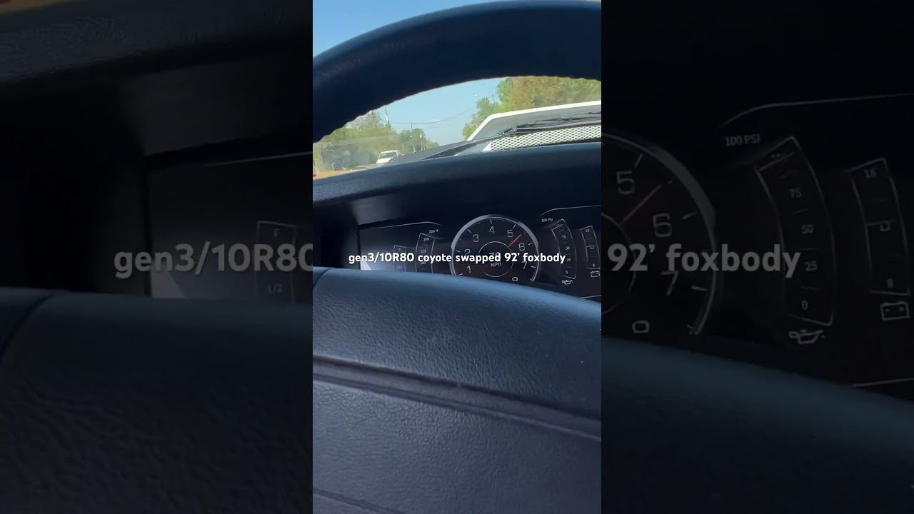 Coyote swapped 1992 Foxbody Mustang.  Gen3/10r80.  