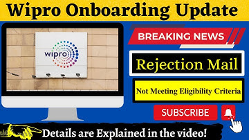 Wipro Rejection Mail | Turbo, Elite, Wilp | What