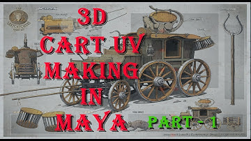 3d cart model UV in maya for beginners