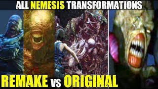 All Nemesis Scenes & Transformations ( Re 3 Remake Vs Re 3 : Nemesis ) - What’s Different?