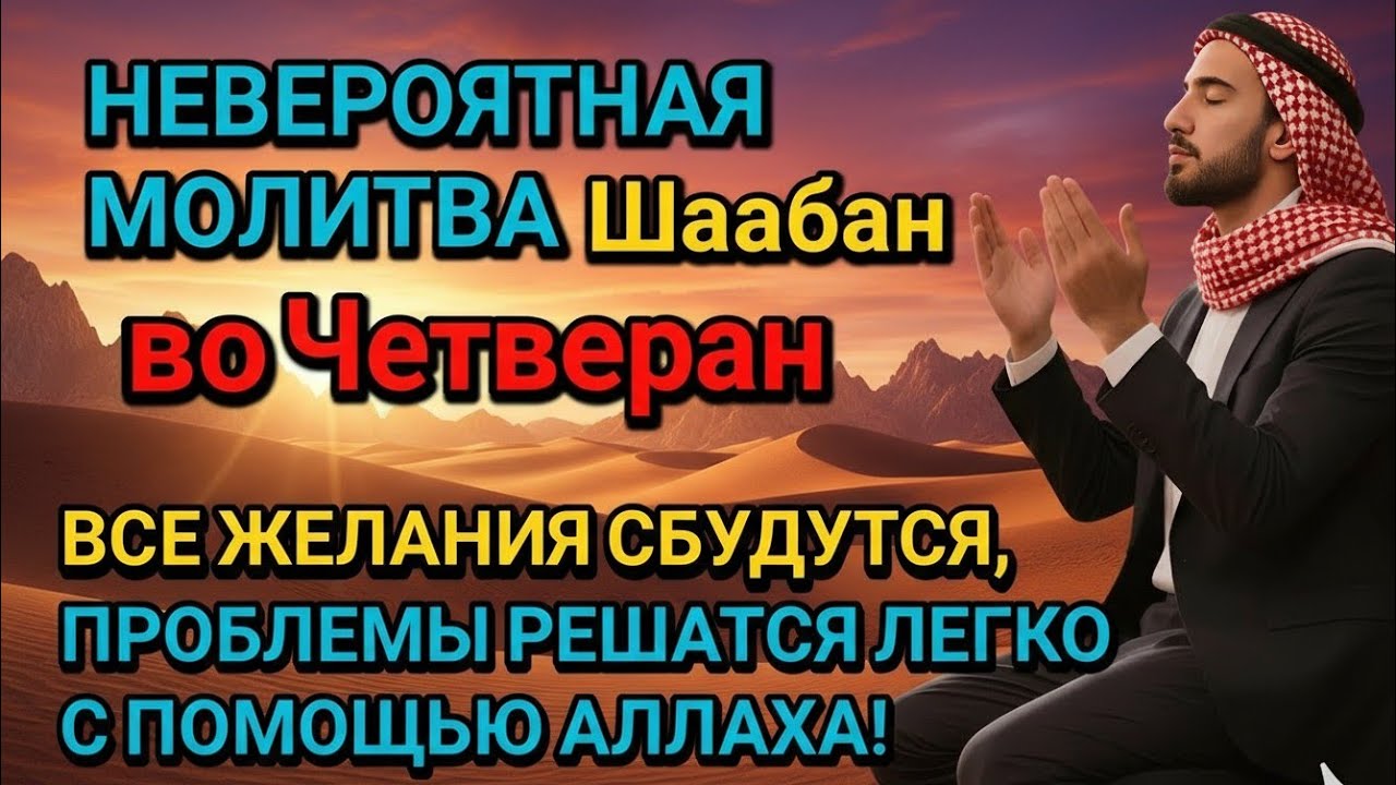 Шаабон ойида Пайшанба куниги ғайриоддий дуо! Барча истаклар амалга ошади ва муаммолар йўқолади.