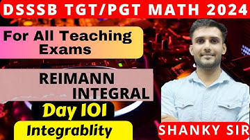 DSSSB/UP/Raj TGT PGT Math Day 101 Reimann Integral #tgtmaths #tgt #pgtmaths #dsssbtgtmaths