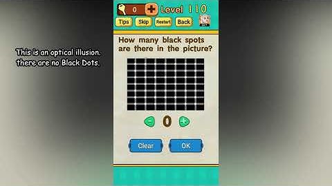 Mr Brain Level 110 How many black spots are there in the picture?