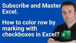 How to color row by marking with checkboxes in Excel?