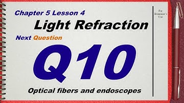 Q 10 .... L4 (Light Refraction) .... Ch 5 Waves IGCSE past papers ..... (optical fibers endoscopes)