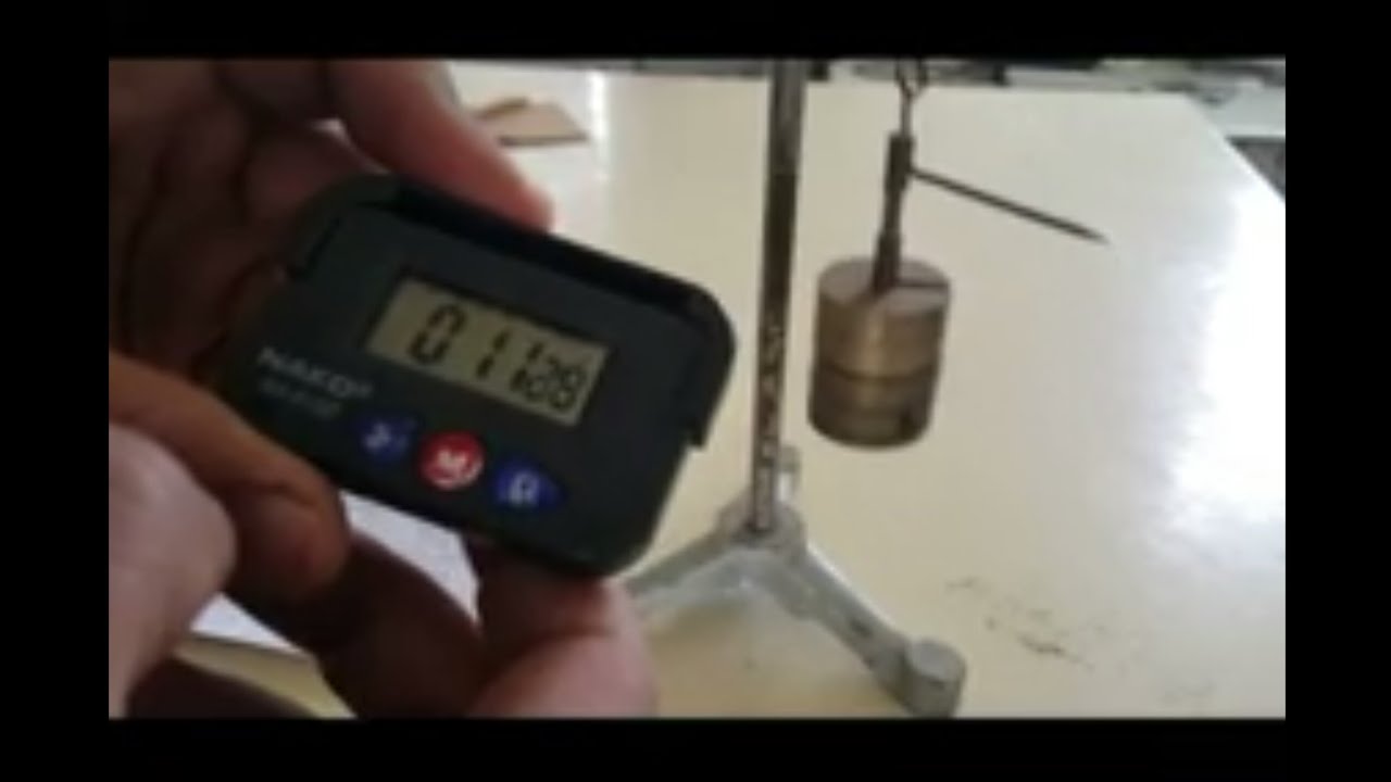 Value of acceleration due to gravity(g) by mass spring system.EXP