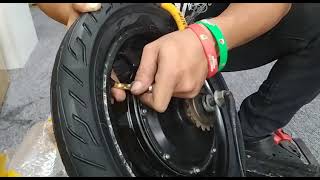 HOW TO INSTALL TIRE VALVE AND TIRE SEALANT/A1 E- Scooter and E-bike /#ebike # electric bike screenshot 4