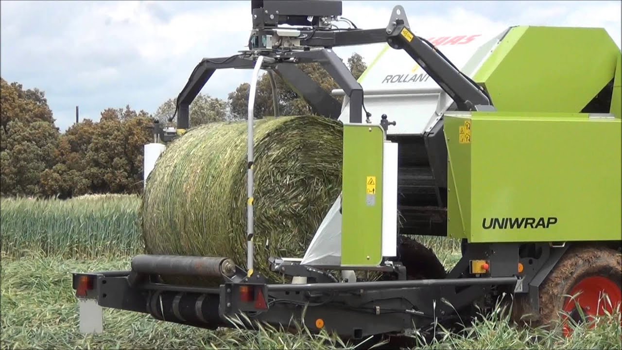 Claas Arion 640 & Claas Rollant 375 Uniwrap. Demoagro.