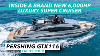 Pershing GTX116 yacht tour | Inside a brand new 6,000hp luxury super cruiser | Motor Boat & Yachting