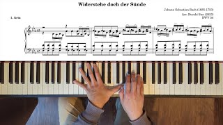 Widerstehe doch der Sünde: 1. Aria, BWV 54 (piano transcription)
